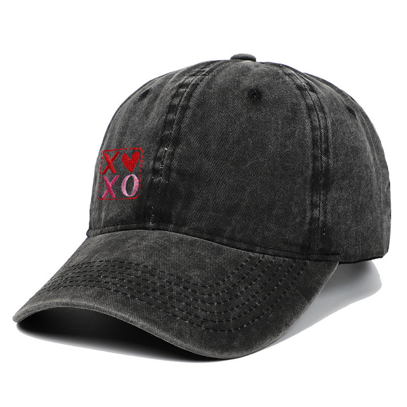 Wholesale Letter XOXO Embroidery Outdoor Washed  Personalized  Baseball Cap